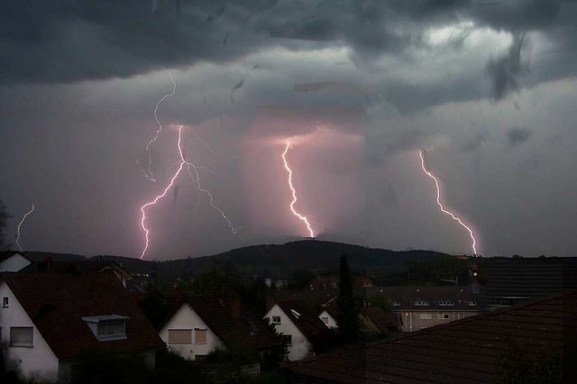 Unwetter gab es am Dienstag auch im Markgrflerland.  | Foto: Volker Mnch