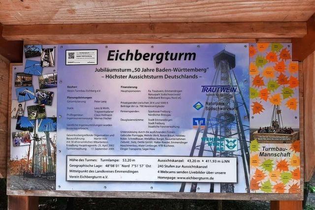 Eichbergturm in Emmendingen aus Sicherheitsgrnden ab sofort geschlossen