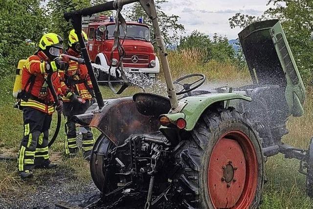 Traktorbrand in Herbolzheim