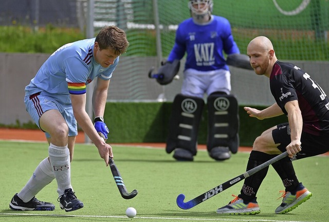 Der Freiburger Kapitn Marten Oel am B...e Hockeyspieler der FT 1844 Freiburg.   | Foto: Achim Keller