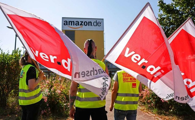 Der Streik bei Amazon verlief fr Verd... erfolgreich wie in anderen Bereichen.  | Foto: Jan Woitas (dpa)
