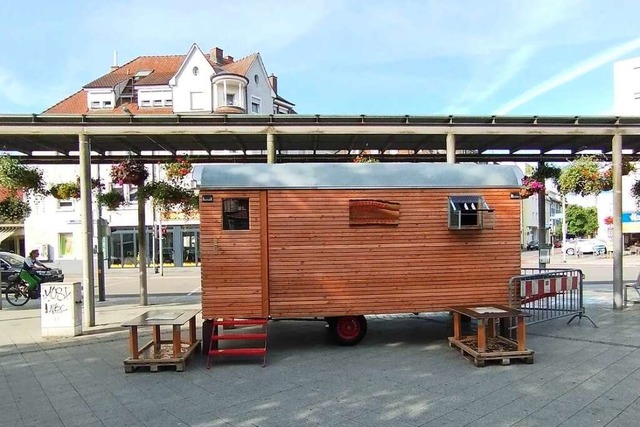 In Rheinfelden steht nun ein mobiler Taubenschlag.  | Foto: Stadt Rheinfelden