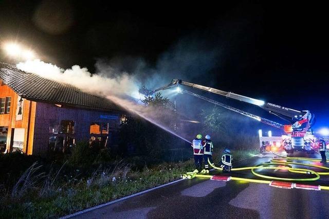 Brand nach Blitzeinschlag am Samstagabend in Ballrechten-Dottingen