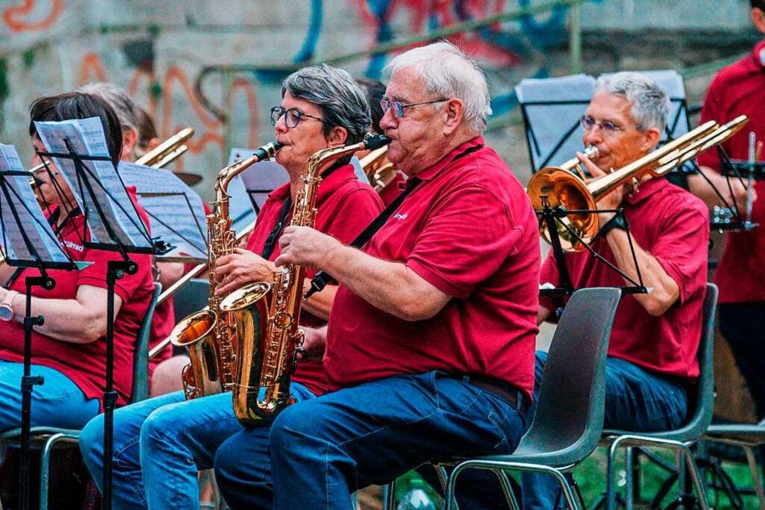 Auch die Stadtmusik war am Konzert beteiligt  | Foto: Ansgar Taschinski