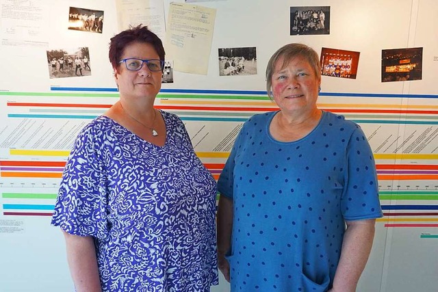 Manuela Wenkel und Elisabeth Veith (vo...lung gemeinsam auf die Beine gestellt.  | Foto: Annika Leisinger-Brandl