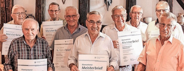 Die Maurermeister (links hinten Johann...&#8222;Rebstock&#8220; in Mnchweier.   | Foto: Reiner Beschorner