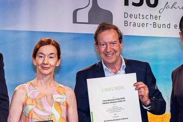 Löwenbrauerei Dold aus Elzach erhält Bundesehrenpreis