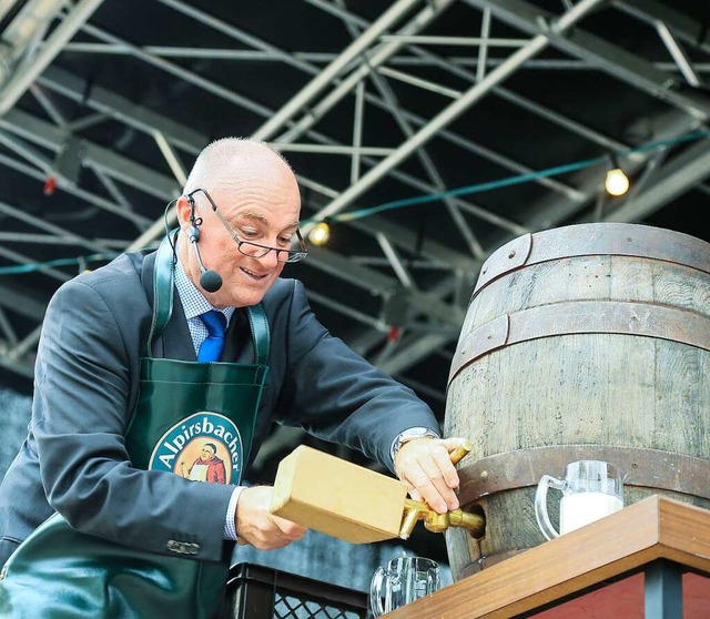 Das bleibt gleich: Brgermeister Dietmar Benz wird das Fass anstechen.  | Foto: Sandra Decoux-Kone