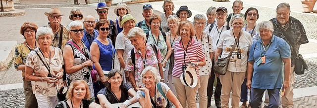 Die entspannte Reisegesellschaft vom H...en Castello di San Michele in Ferrara.  | Foto: Klaus Schneidewind