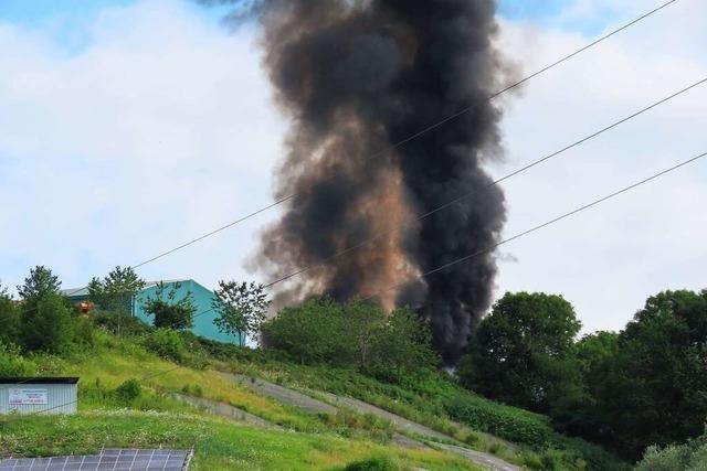 Rund 300.000 Euro Schaden durch Brand auf der Mlldeponie Lachengraben in Wehr