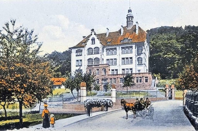 Die Sulzburger Schule war ursprnglich...ie Postkarte stammt aus dem Jahr 1907.  | Foto: Stadtarchiv Sulzburg