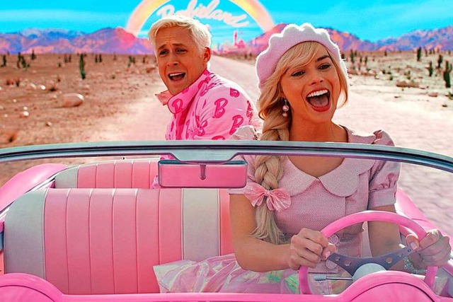 Auf ins Abenteuer reale Welt: Ryan Gosling als Ken and Margot Robbie als Barbie  | Foto: - (dpa)