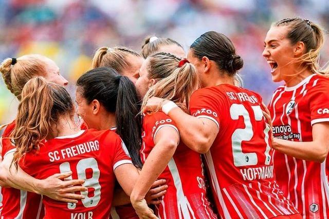 Der Frauenmannschaft des SC Freiburg spielt im Europastadion Rheinfelden gegen Luzern