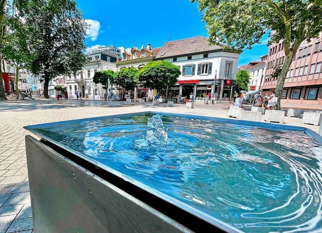 Am Hebelpark steht der einzige Trinkwasserbrunnen Lrrachs.  | Foto: Barbara Ruda