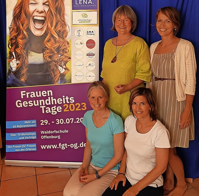 Vier Frauen vom Orga-Team &#8211; von ...kenberg, Karin Alge und Miriam Kaiser   | Foto: FGT