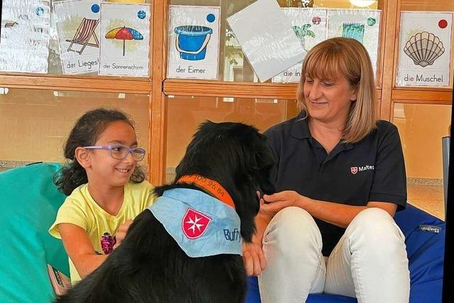 Ein Hund hilft Gundelfinger Schülern beim Lesen lernen