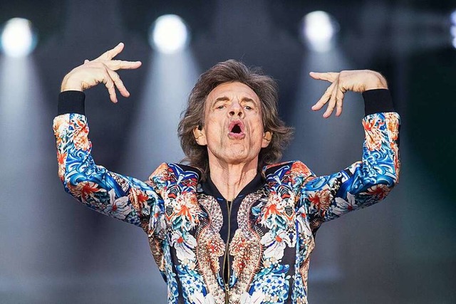 Mick Jagger 2018 bei einem Auftritt in Stuttgart.  | Foto: Sebastian Gollnow