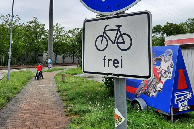 Im sdlichsten Abschnitt des Radwegs ist die Nutzung freigestellt.  | Foto: Hannes Lauber