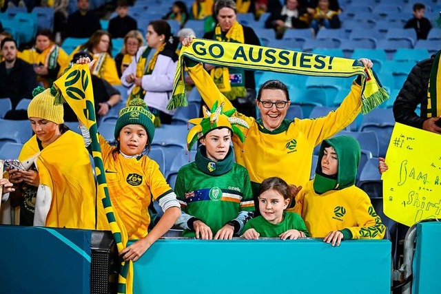 Australische Fans beim Spiel der &#8222;Matildas&#8220; gegen Irland in Sydney  | Foto: IMAGO/Keith McInnes / SPP