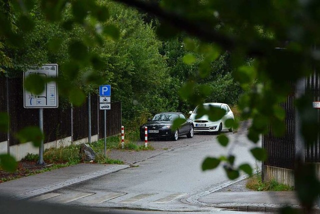 Hier geht&#8217;s zum Parken an der Elz in Elzach.  | Foto: Felix Lieschke-Salunkhe