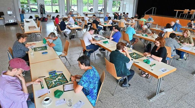 Im Brgerhaus Seepark herrscht whrend des Turniers hchste Konzentration.  | Foto: Michael Bamberger