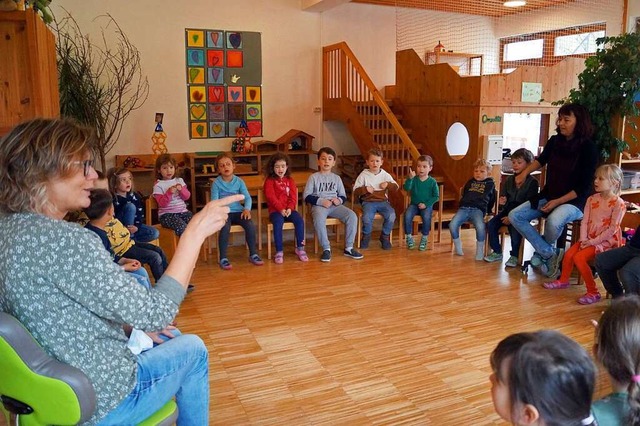 Szene aus dem Kindergarten in Schallbach im Jahr 2022.  | Foto: Silke Hartenstein