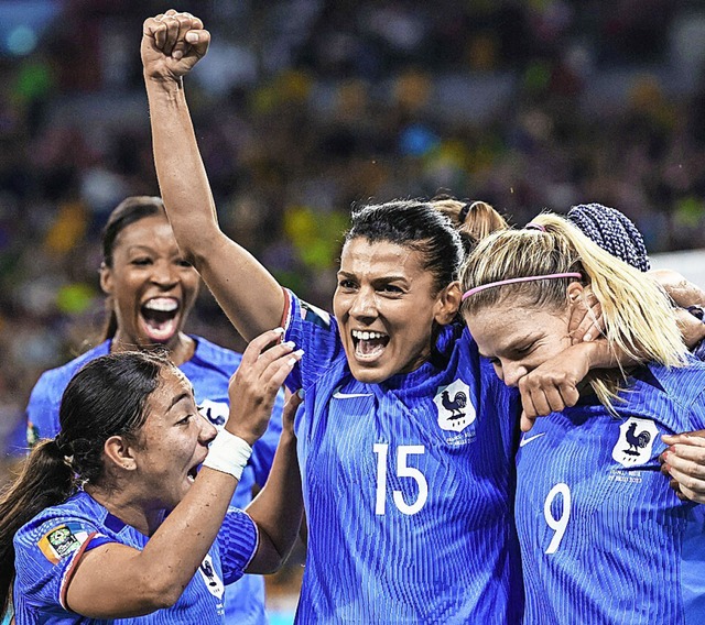 Unbndige Freude ber den Sieg gegen Brasilien  | Foto: PATRICK HAMILTON (AFP)