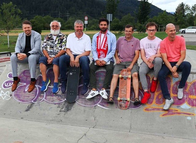 ber die Skateboardanlage in Schopfhei...und Andre Huber von der RG Hausen-Zell  | Foto: Thomas Winckelmann