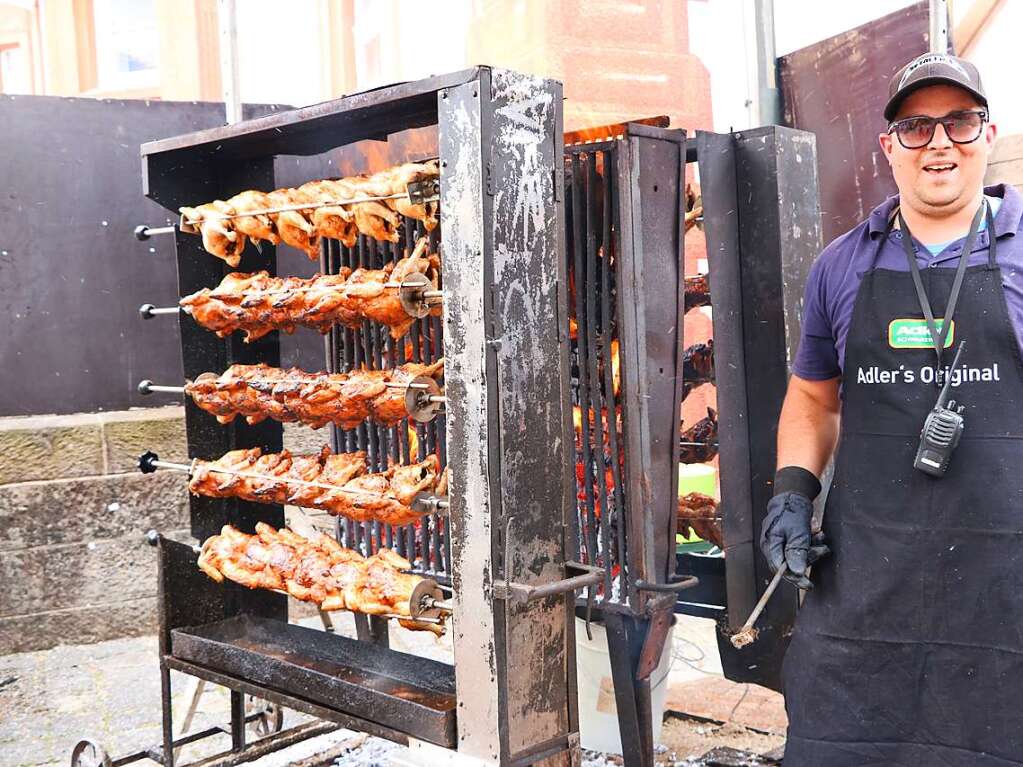 Lukas Maier ist Hhnchen-Chef beim Musikverein Dillendorf.