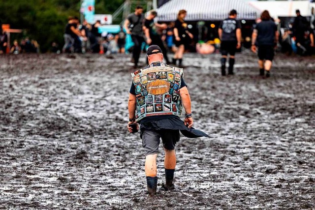 Das Wacken-Festival ist auch in diesem...ngt besonders viel Durchhaltevermgen.  | Foto: AXEL HEIMKEN (AFP)