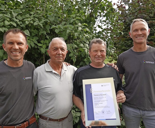 Guido und Gnter Gerspach, Thomas Kaiser, Roman Gerspach (von links)  | Foto: Hans-Jrgen Sackmann