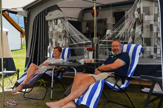 Wilma und Sander ter Braak aus Holland...ldhorn von Rudoph Evers in Simonswald.  | Foto: Tobias Winterhalter