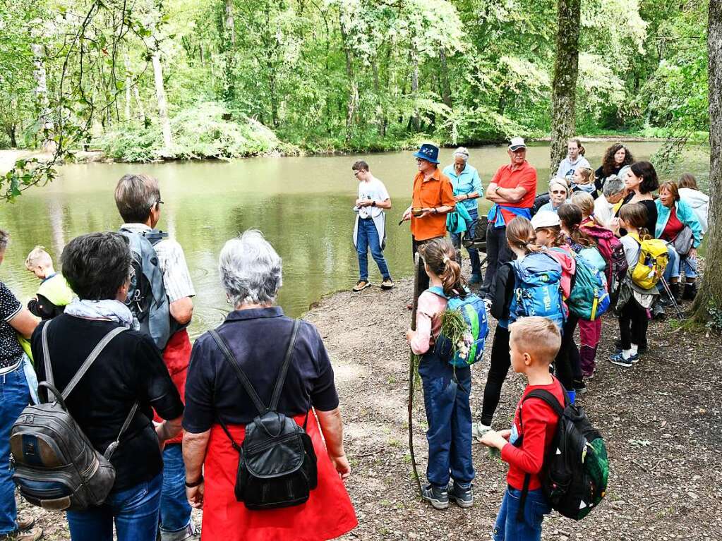 Fit im Wald: Gesundheitswanderfhrer Kurt Armbruster zeigte, wie es geht.