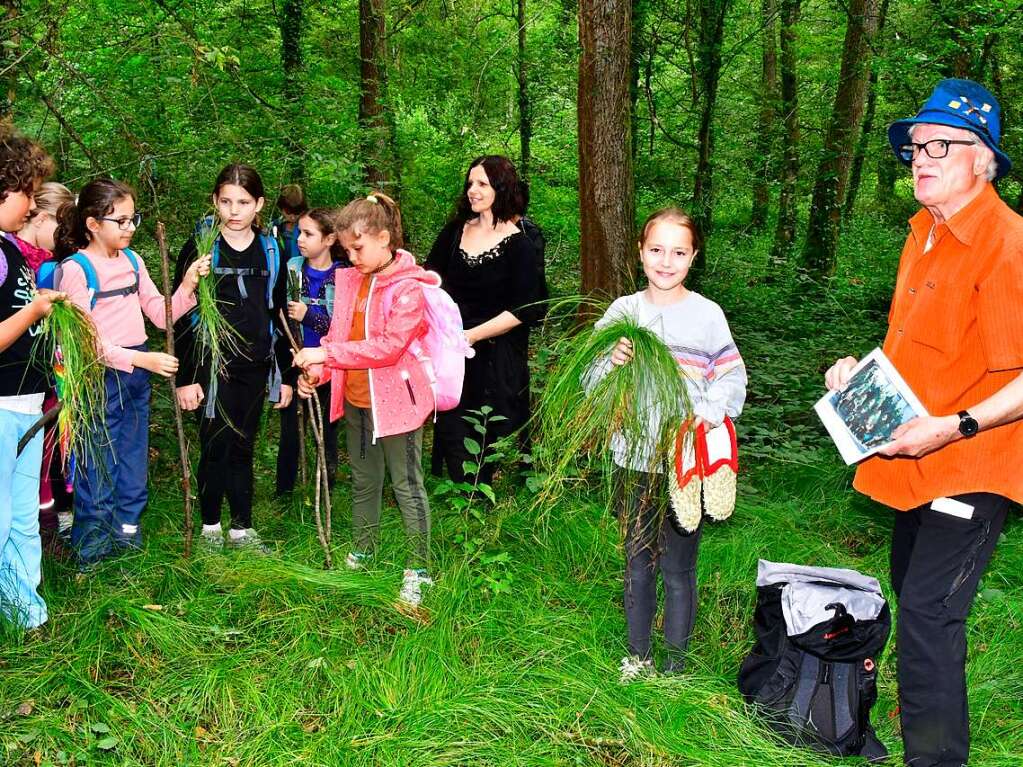 Fit im Wald: Gesundheitswanderfhrer Kurt Armbruster zeigte, wie es geht.