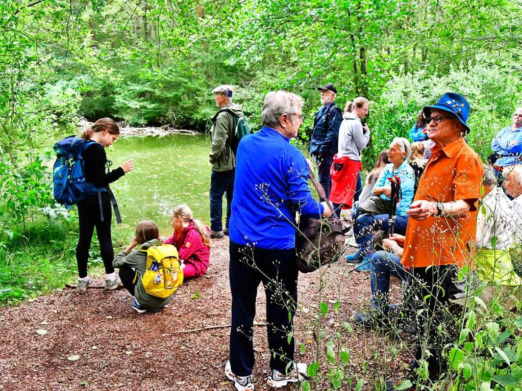 Fit im Wald: Gesundheitswanderfhrer Kurt Armbruster zeigte, wie es geht.