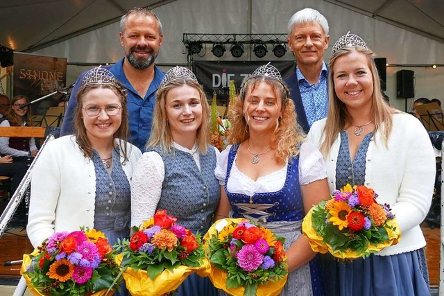 Das 67. Markgrfler Weinfest ist erff... Staufens Brgermeister Michael Benitz  | Foto: Frank Schoch