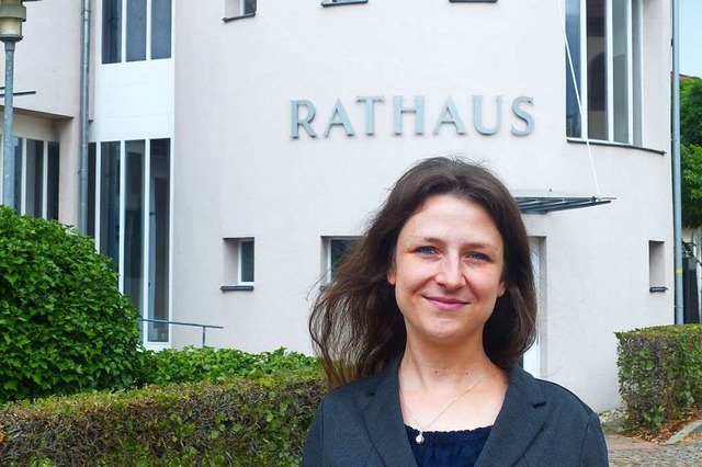 Die Integrationsbeauftragte Nadine Per...at ihr Bro im Friesenheimer Rathaus.   | Foto: Frank Leonhardt