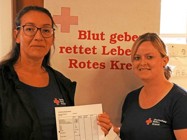 Sie bereiten das Buffet vor: Angela Maier (rechts) und Iwona Isele.  | Foto: Dorothe Kuhlmann