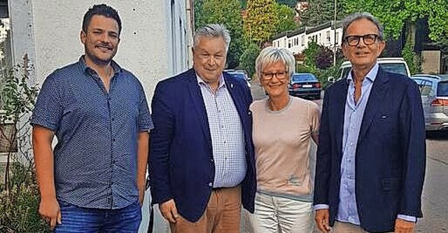 FDP-Wahlkampfauftakt mit (von links) D... Huber, Spitzenkandidat FDP Sdbaden.   | Foto: Benedikt Eisele