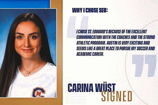 &#8222;Carina Wst signed&#8220; &#821...ndet den Wechsel auf ihrer Webseite.   | Foto: privat