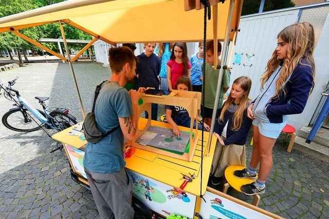 Beim Medienvelo lernen Kinder aus der Region Freiburg Medienkompetenz