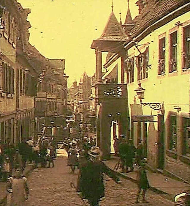 Der Blick von der Obertorstrae in die Marktstrae im Jahr 1919  | Foto: BZ