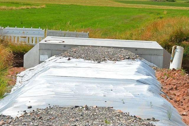 Ortsmitte von Schopfheim-Enkenstein wird fr Hochwasserschutz gesperrt
