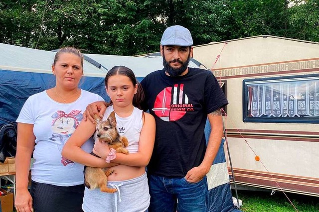 Brigitte Meinhardt und  Familie sind v...chutterner Campingplatz untergekommen.  | Foto: Mark Alexander