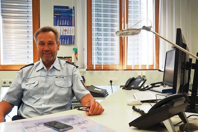 Michael Nowak ist seit 2001 Polizeihau...m Freitag hatte er seinen letzten Tag.  | Foto: Sidney-Marie Schiefer