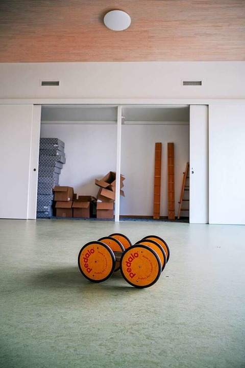 Im neuen Waldorfkindergarten im Grütt sind letzte Arbeiten fällig.  | Foto: Ansgar Taschinski