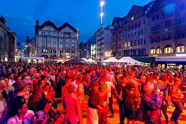 Em Bebbi sy Jazz ist auch Druggete auf... Altstadt wie 2022 auf dem Marktplatz.  | Foto: Thomas Gschwend