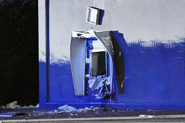 Der gesprengte Automat in Allmannsweier  | Foto: Wolfgang Knstle