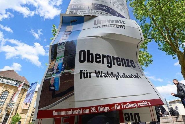 Kaum Handhabe gegen den Plakate-Wildwuchs im Freiburger Wahlkampf