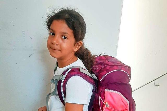 Schulranzenspende in Denzlingen: Siebenjährige freut sich auf den Schulstart